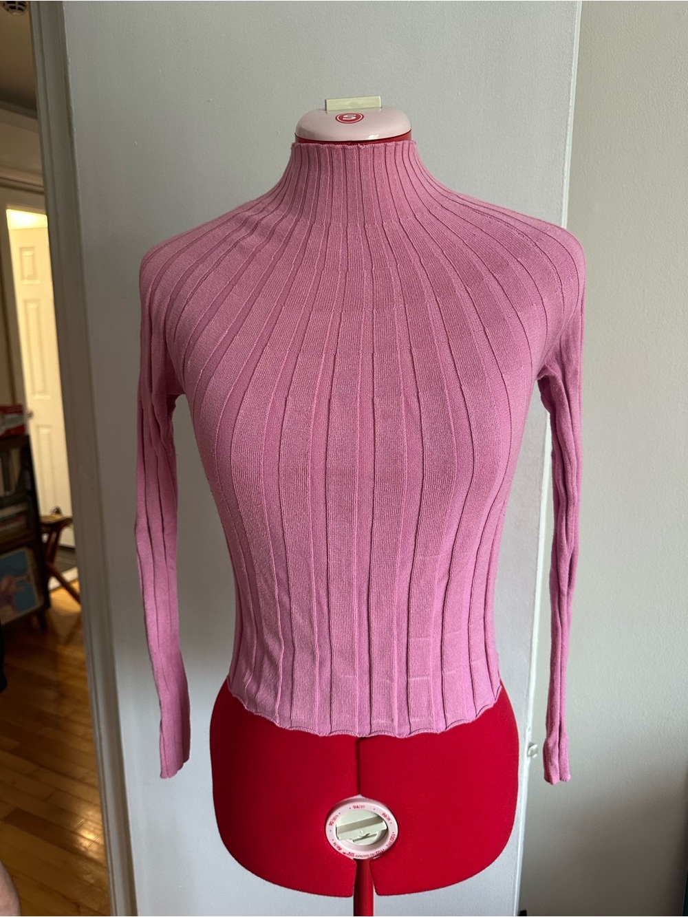 Forever 21 Pink Ribbed Turtleneck Sweater